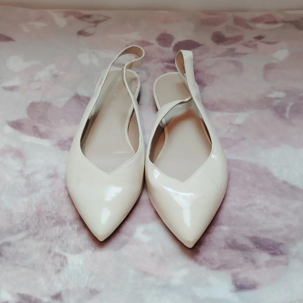 Marc Fisher Pointed Toe Slingback Flats - Picture 3 of 10